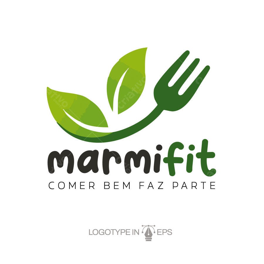 Logotipo Vetorial Marmifit Alimentação Saudável Minimalista