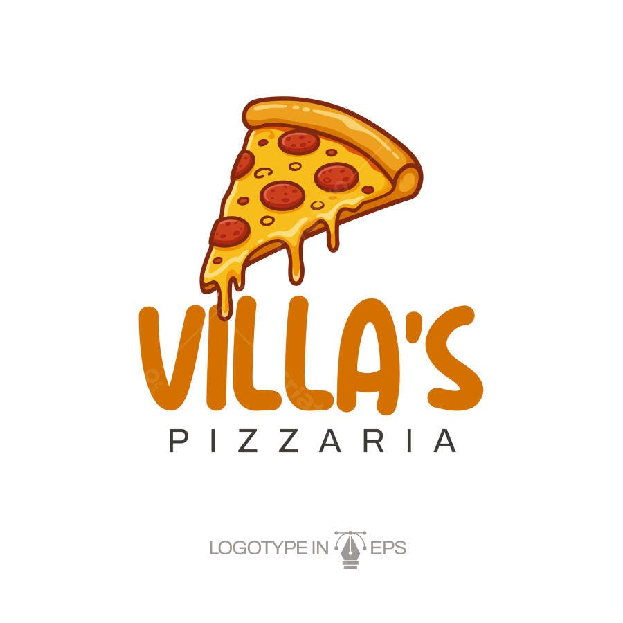 Logotipo Vetorial Pizzaria Fatia Pizza Desenho Cartoon