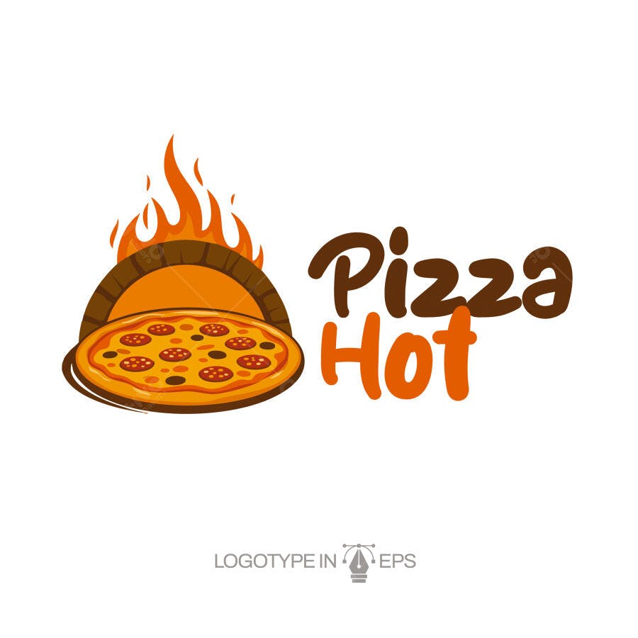 Logotipo Vetorial Pizzaria Forno a Lenha Pizza Hot