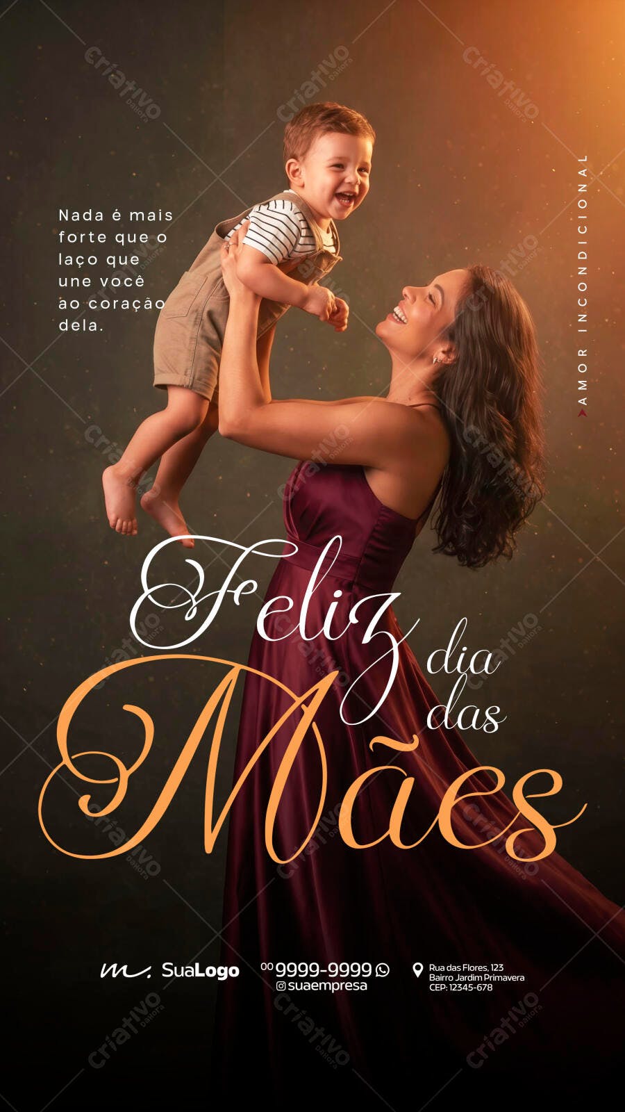 Story Dia das Mães Amor Incondicional PSD Editável
