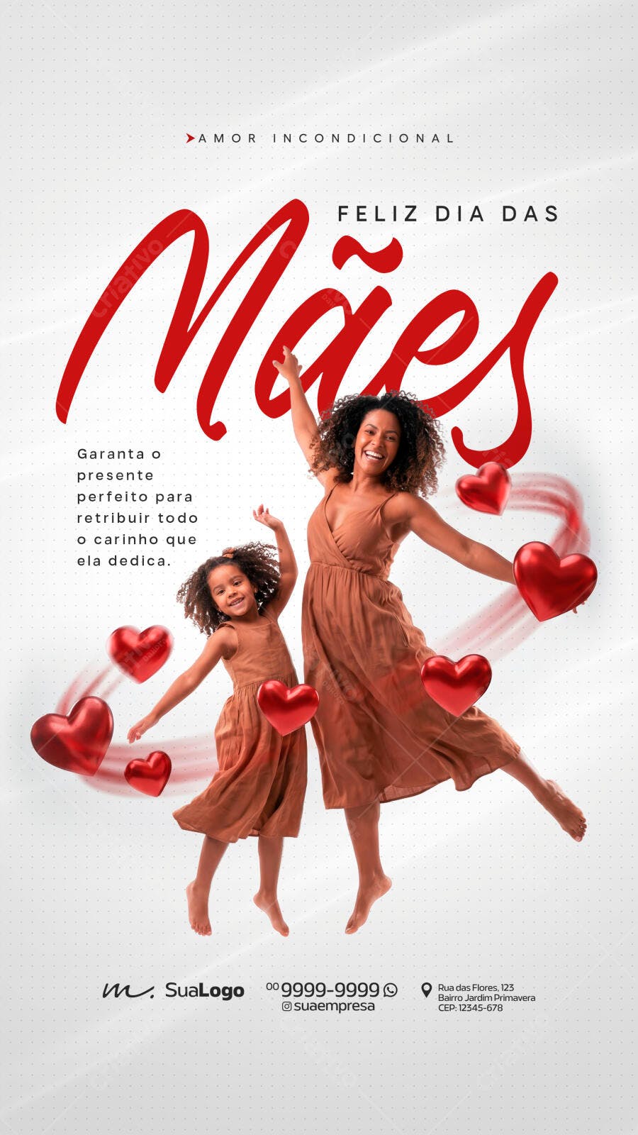 Story Dia das Mães Amor Incondicional PSD Editável