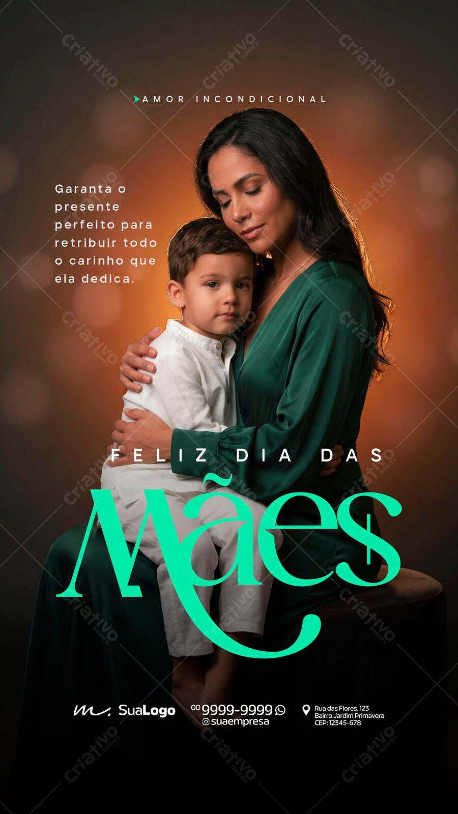 Story Dia das Mães Amor Incondicional PSD Editável