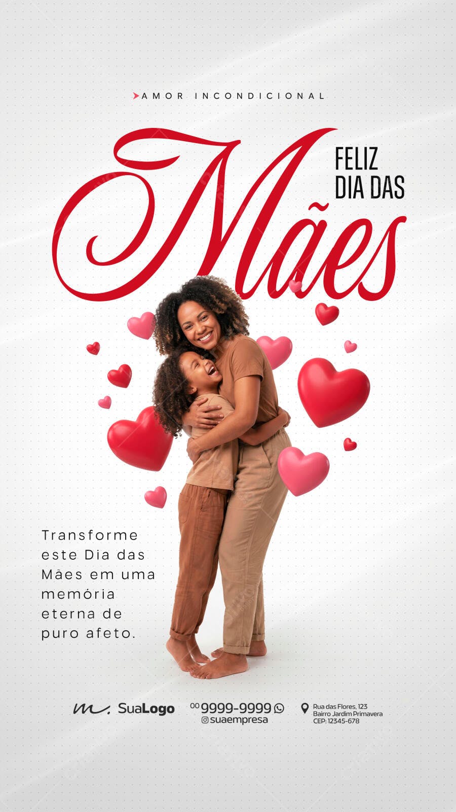 Story Dia das Mães Amor Incondicional PSD Editável