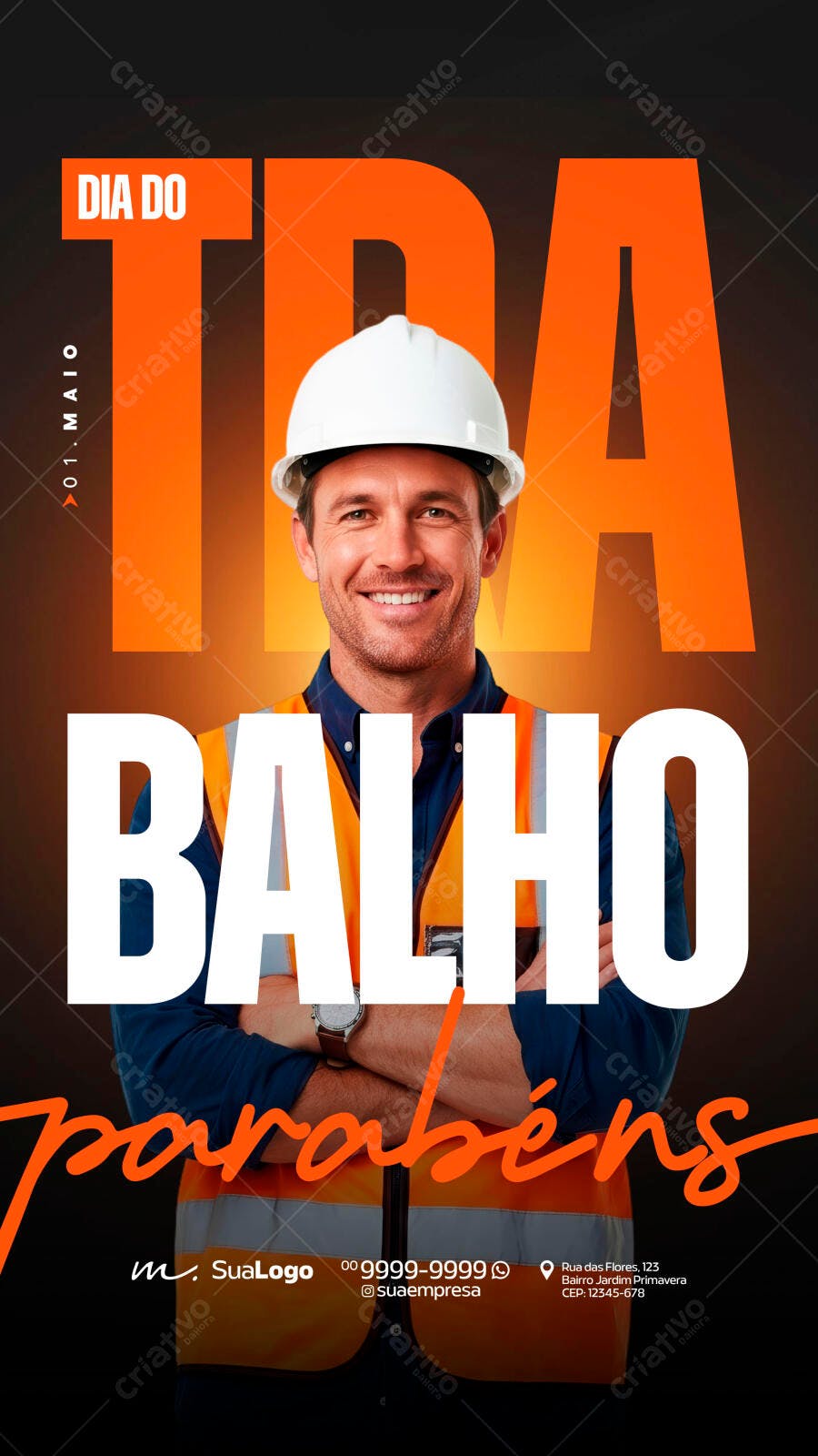 Story Dia do Trabalho 1 de Maio PSD Editável