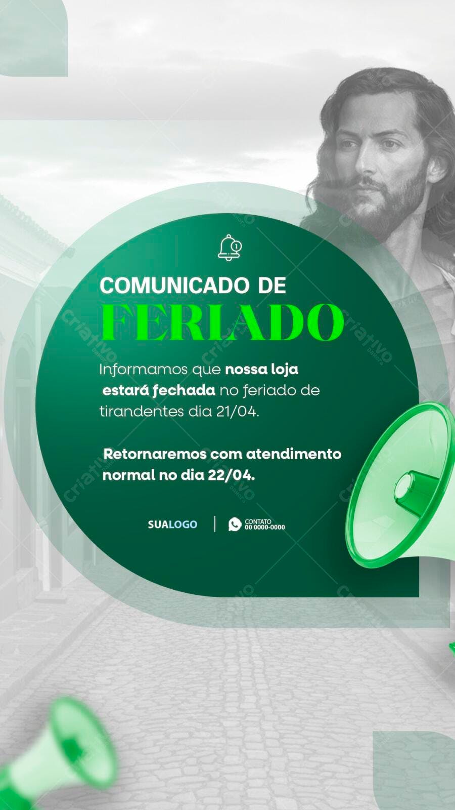 Story Feriado Tiradentes 21 de Abril Comunicação PSD Editável