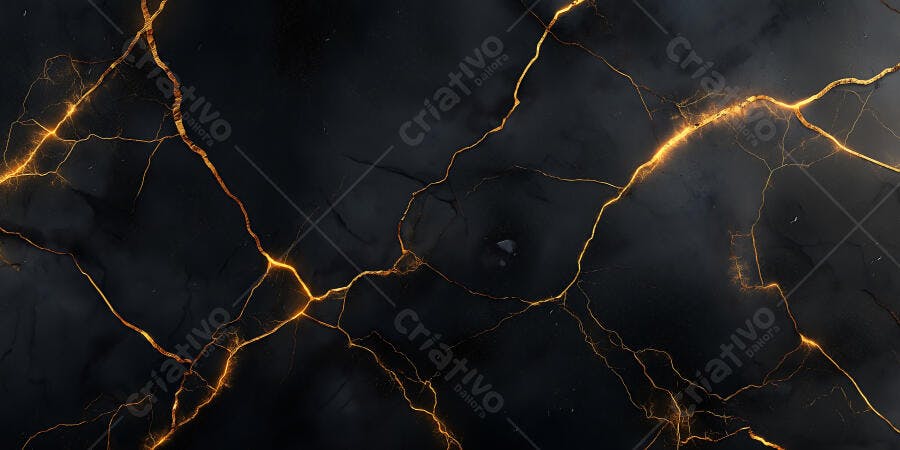 Textura Mármore Preto Dourado Kintsugi Fundo Abstrato