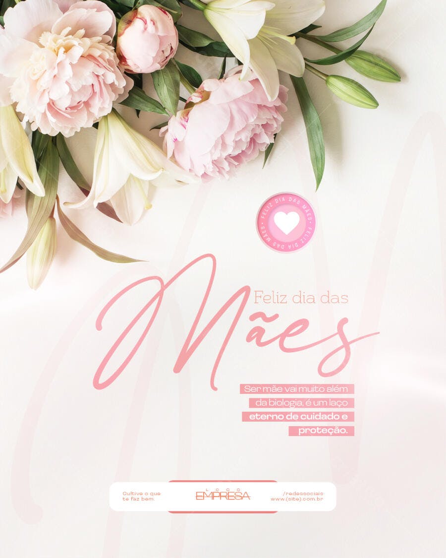 Flyer Dia das Mães Floricultura Rosas PSD Editável