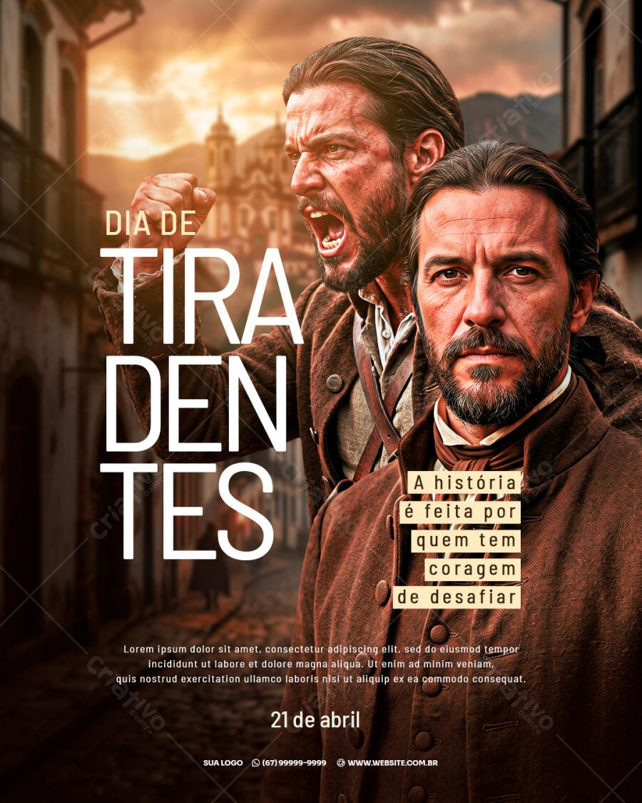 Flyer Dia de Tiradentes 21 de Abril PSD Editável