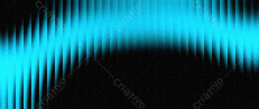 Foto Abstrata Onda Sonora Azul Neon Fundo Escuro