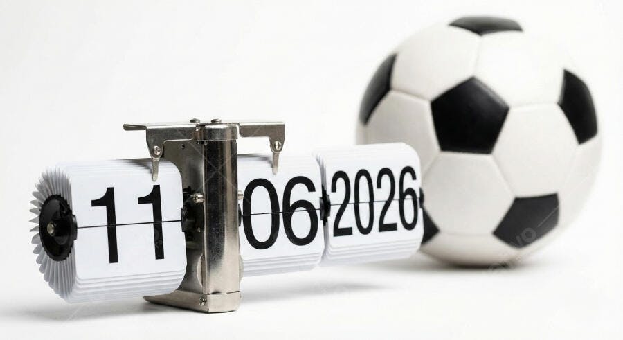 Foto Bola de Futebol Calendário Data Jogo Copa do Mundo