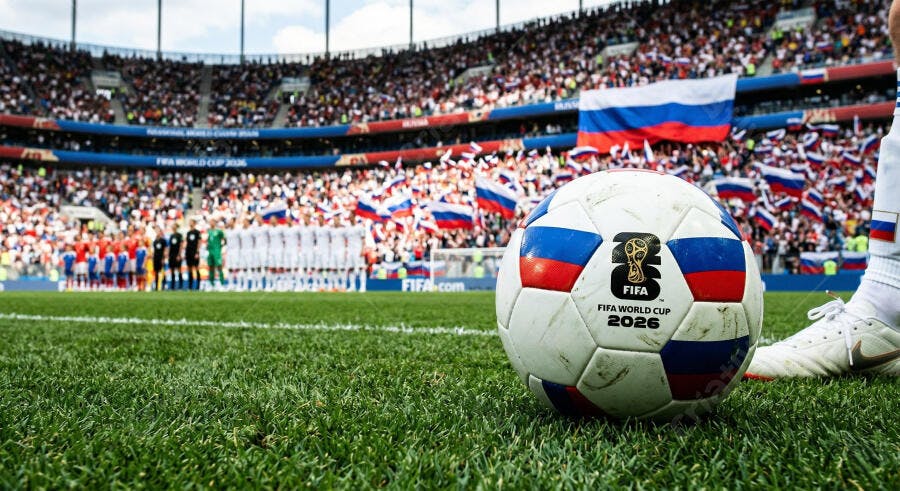 Foto Bola de Futebol FIFA 2026 Campo Estádio Lotado