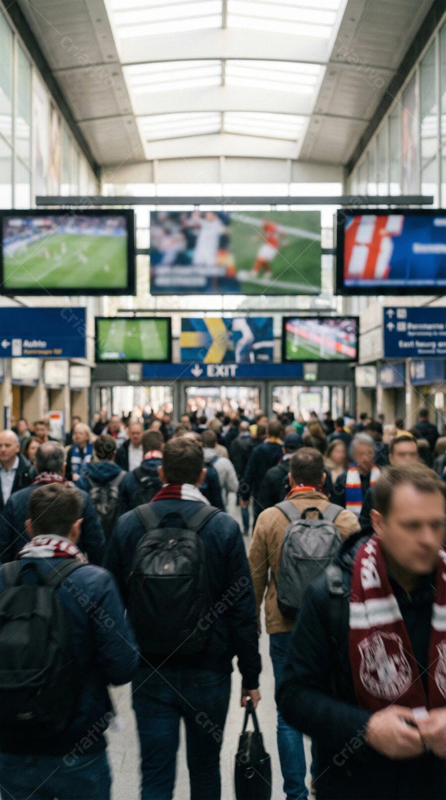 Foto Multidão Pessoas Andando Estação Trem Aeroporto