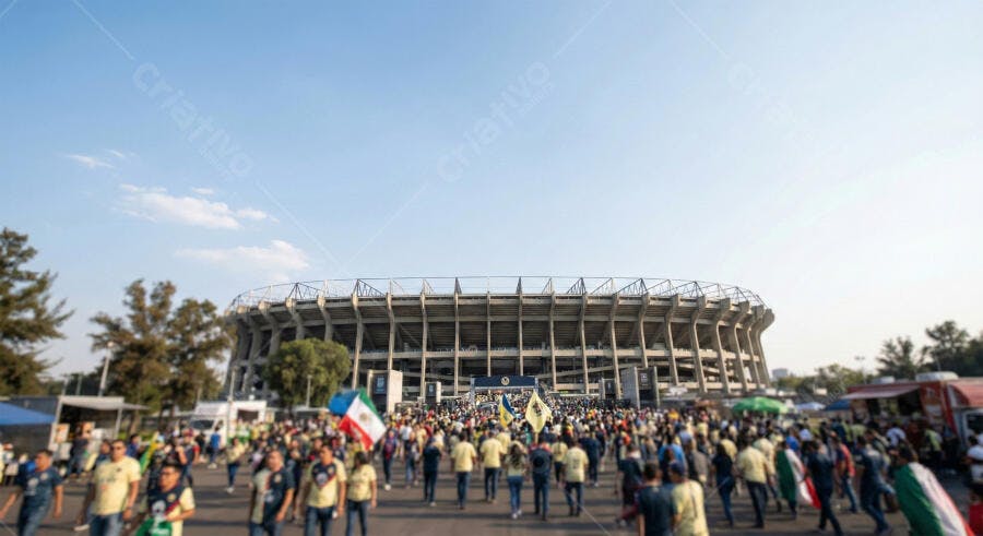 Foto Multidão Torcedores Caminhando Estádio Futebol Dia Ensolarado