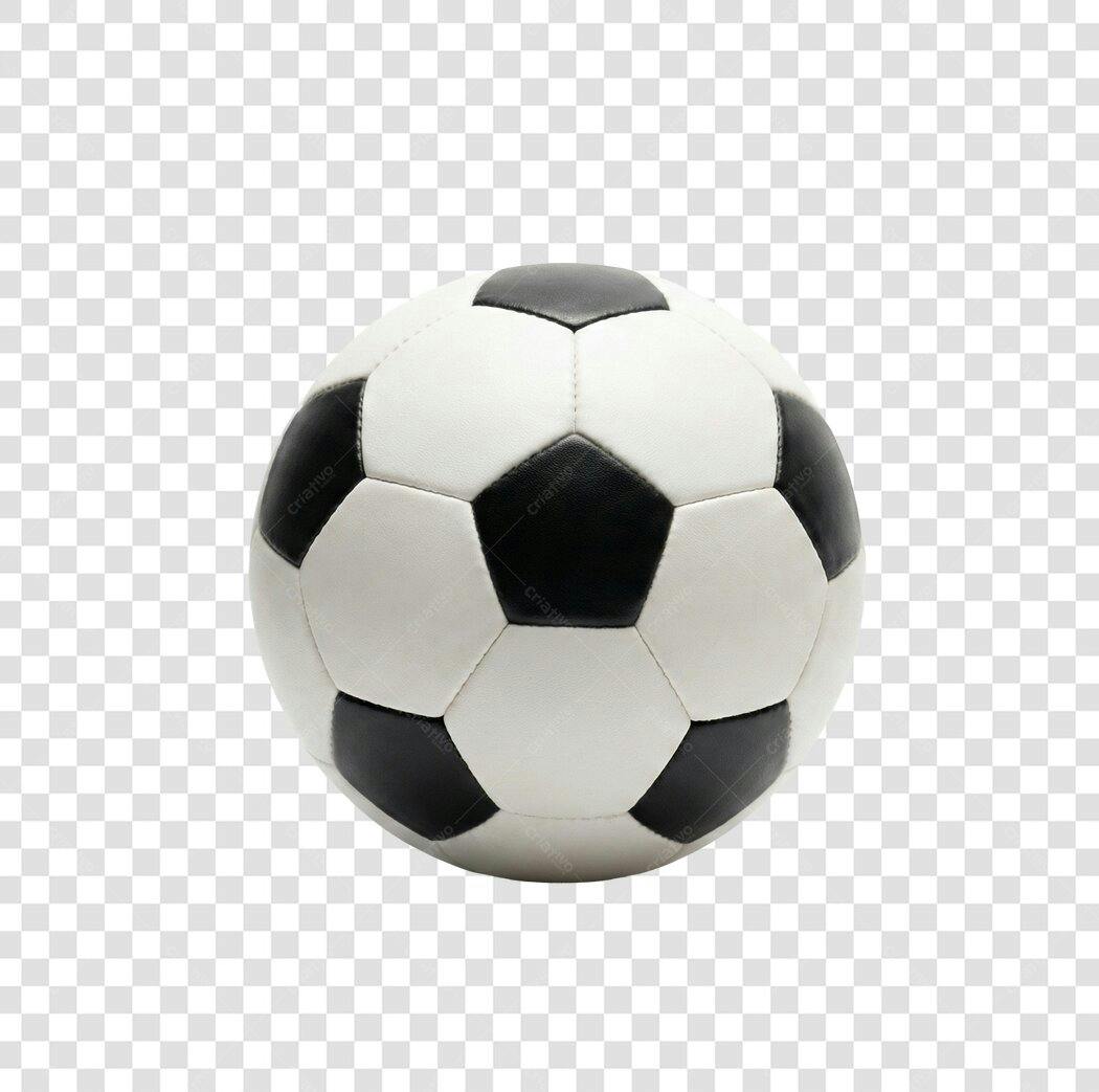 Foto Recortada Bola de Futebol Clássica PNG Fundo Transparente