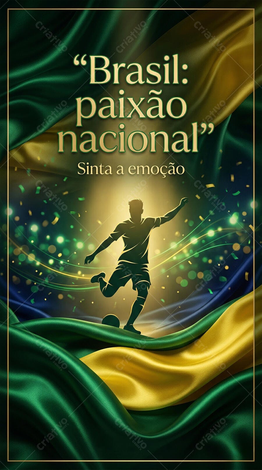 Fundo Brasil Futebol Paixão Nacional Verde Amarelo
