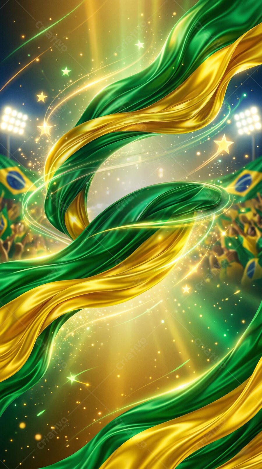 Fundo Brasil Verde Amarelo Abstrato Copa do Mundo Futebol