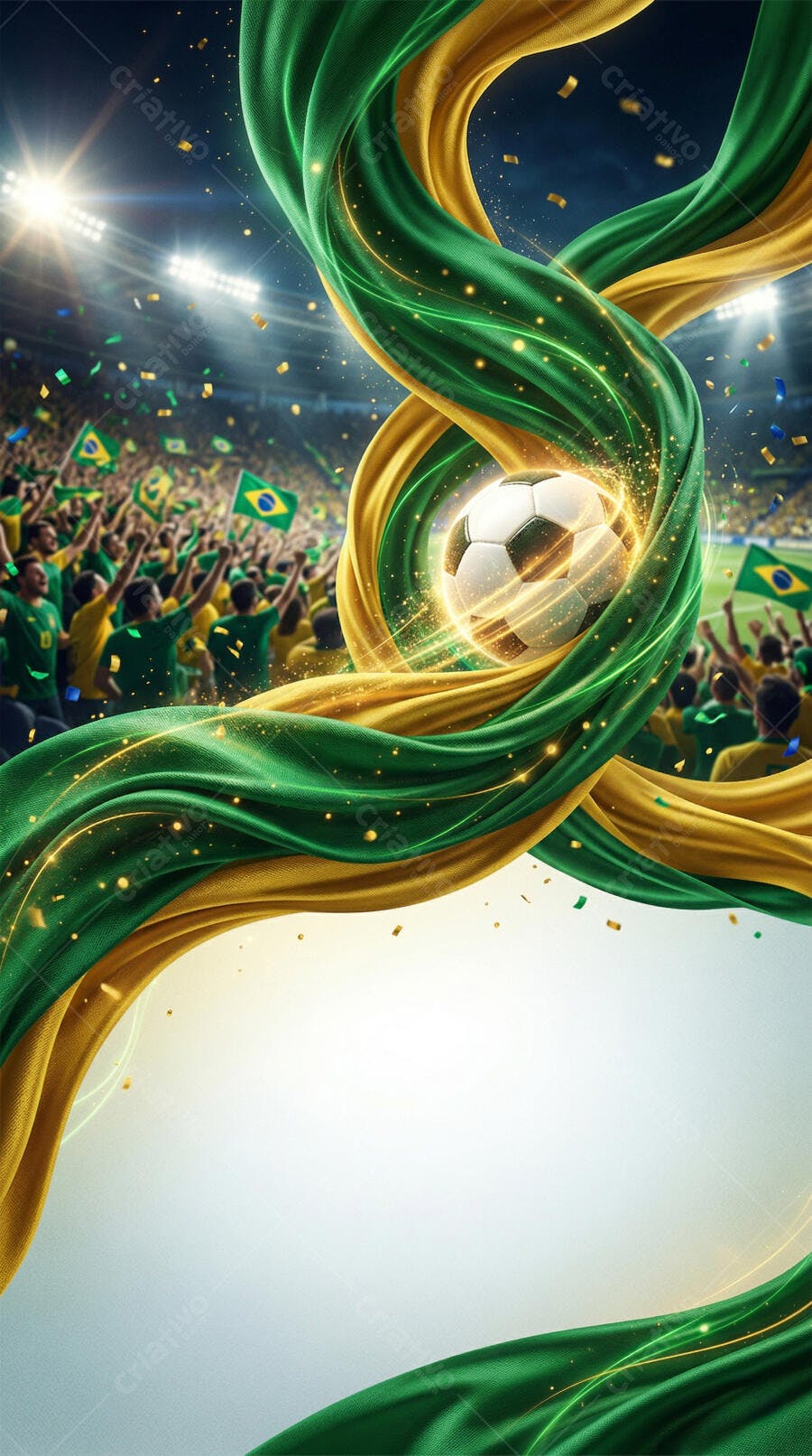 Fundo Futebol Brasil Torcida Estádio Bandeira Brasileira
