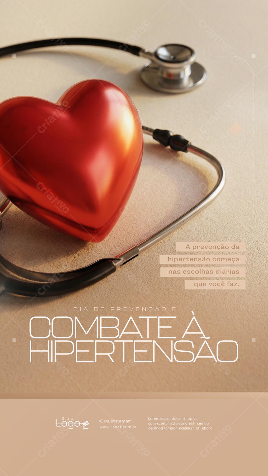 Story Combate Hipertensão Clínica Médica PSD Editável