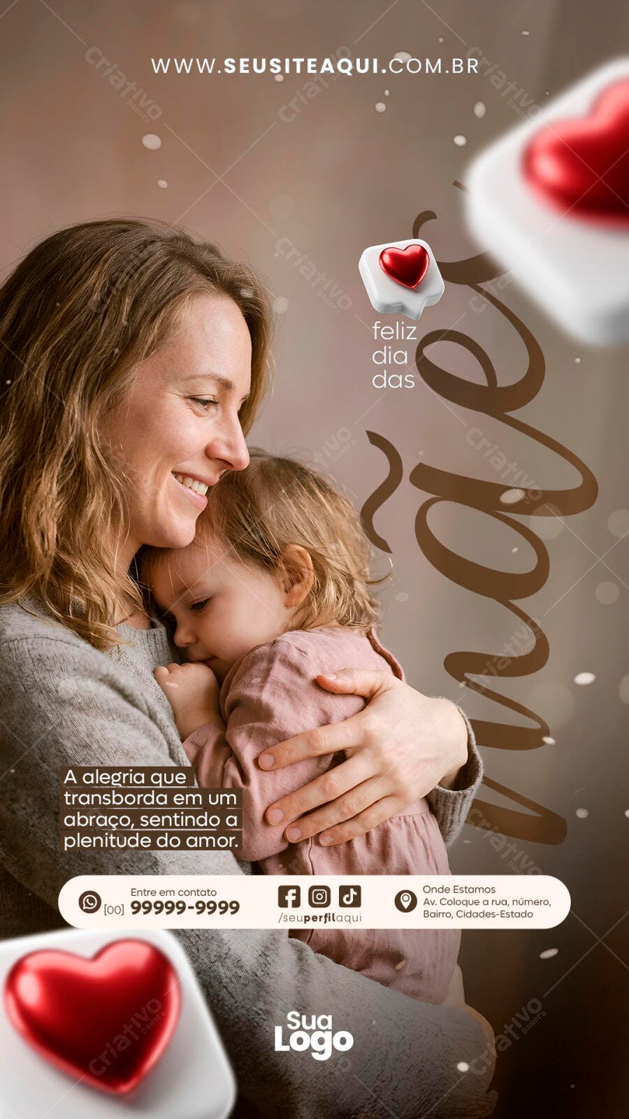 Story Dia das Mães Amor Família PSD Editável