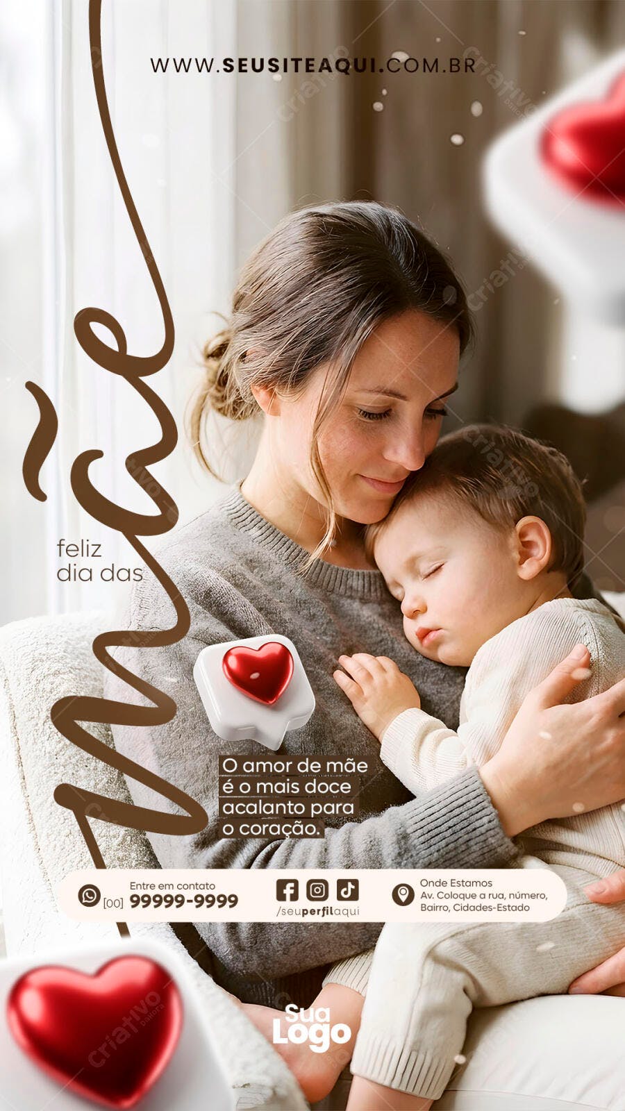 Story Dia das Mães Amor Família PSD Editável