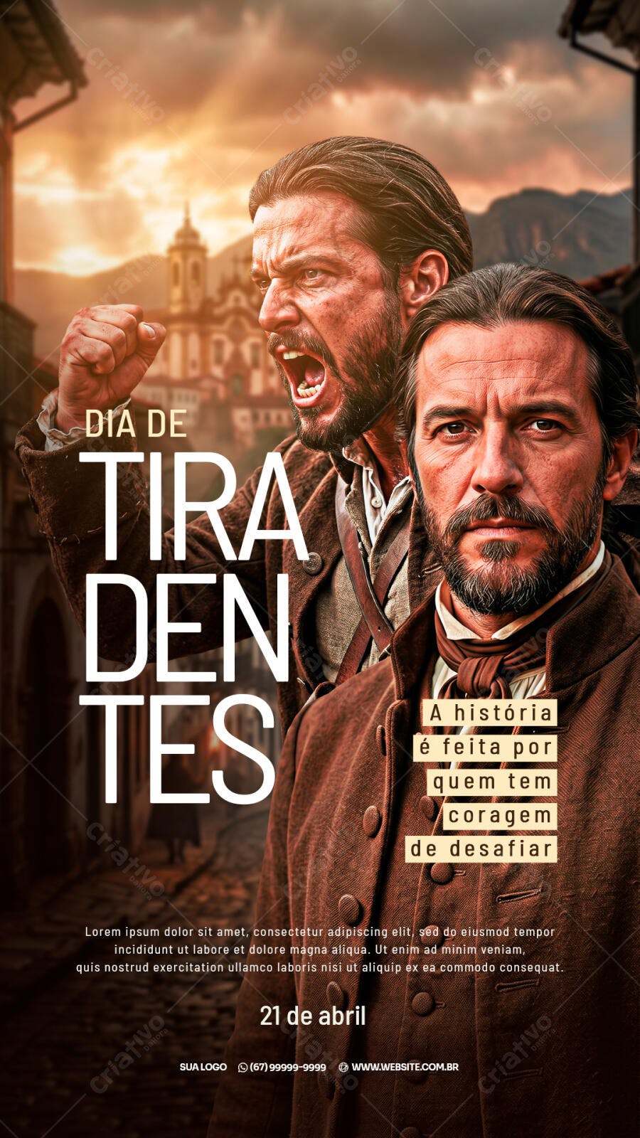 Story Dia de Tiradentes 21 de Abril PSD Editável