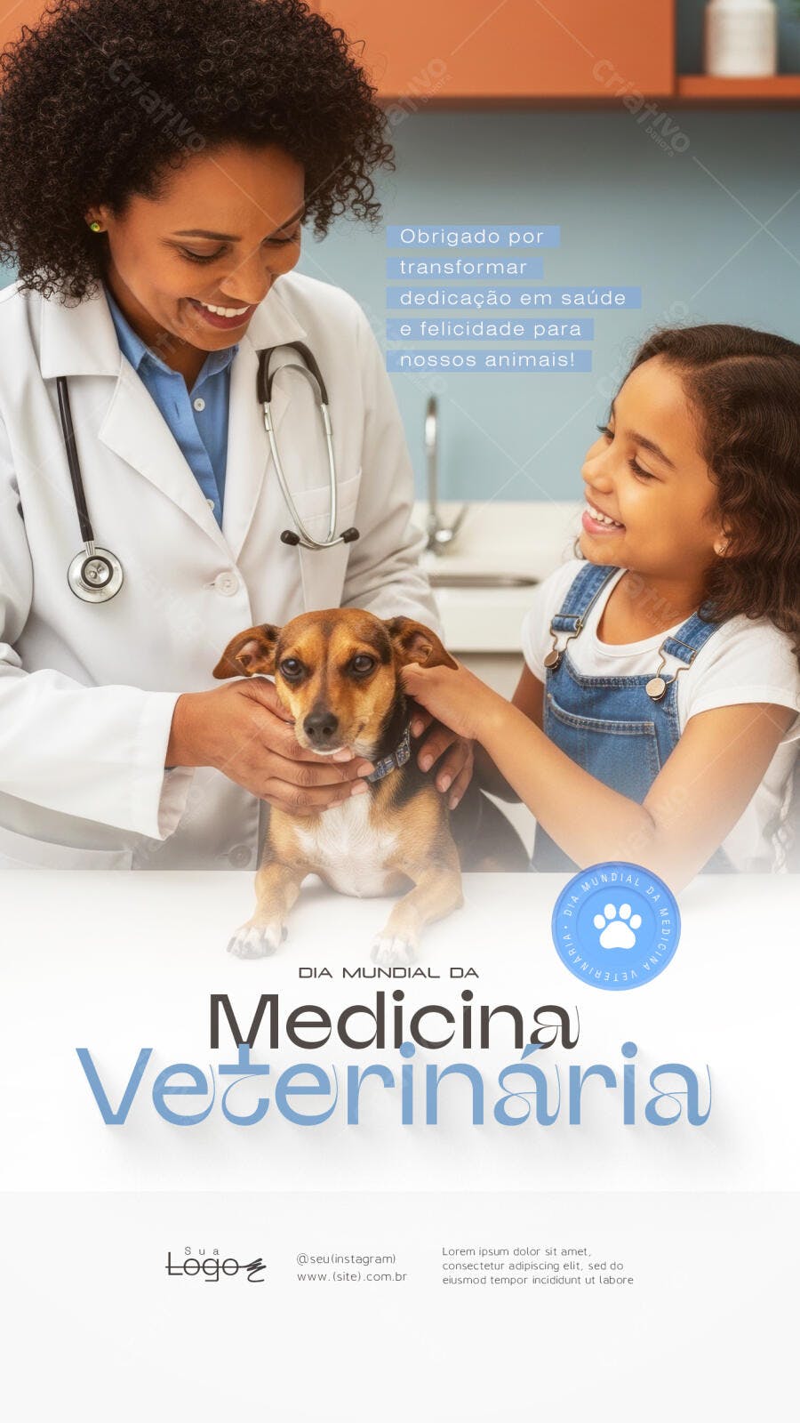 Story Dia Mundial Medicina Veterinária Pet Shop PSD Editável