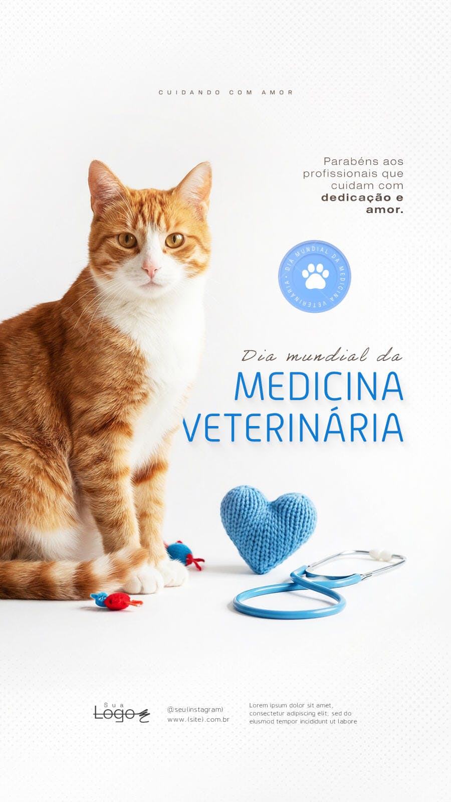 Story Dia Mundial Medicina Veterinária Pet Shop PSD Editável