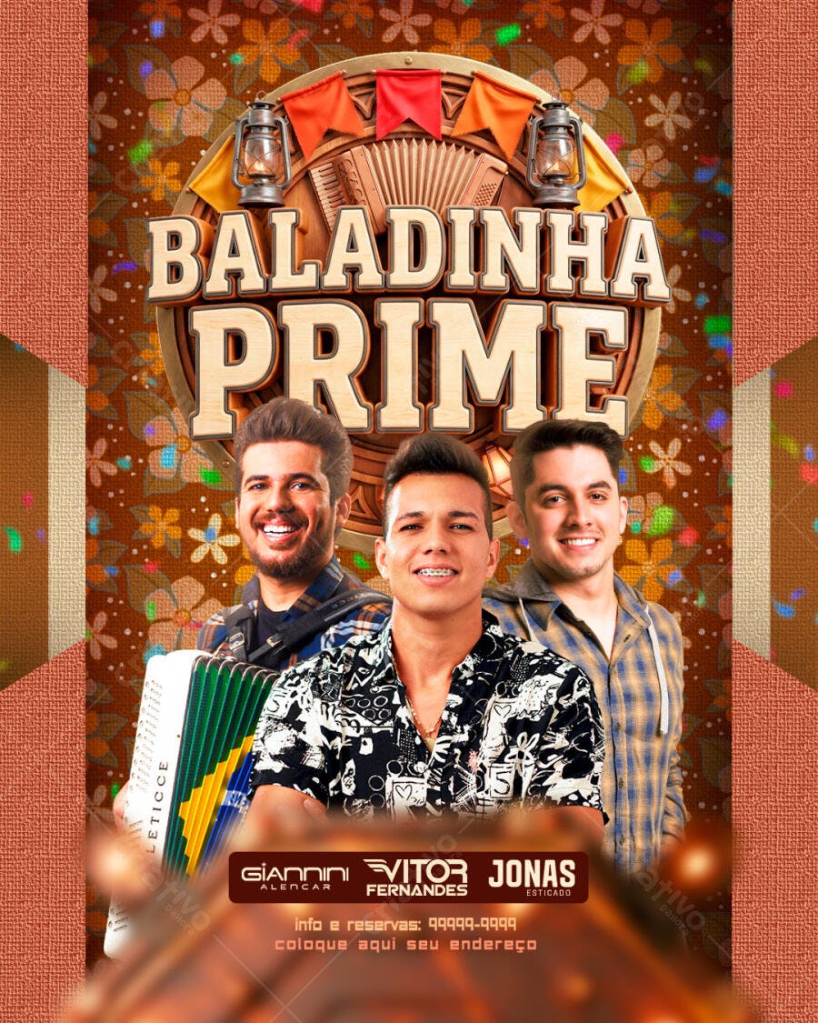 Flyer Festa Junina Baladinha Prime PSD Editável