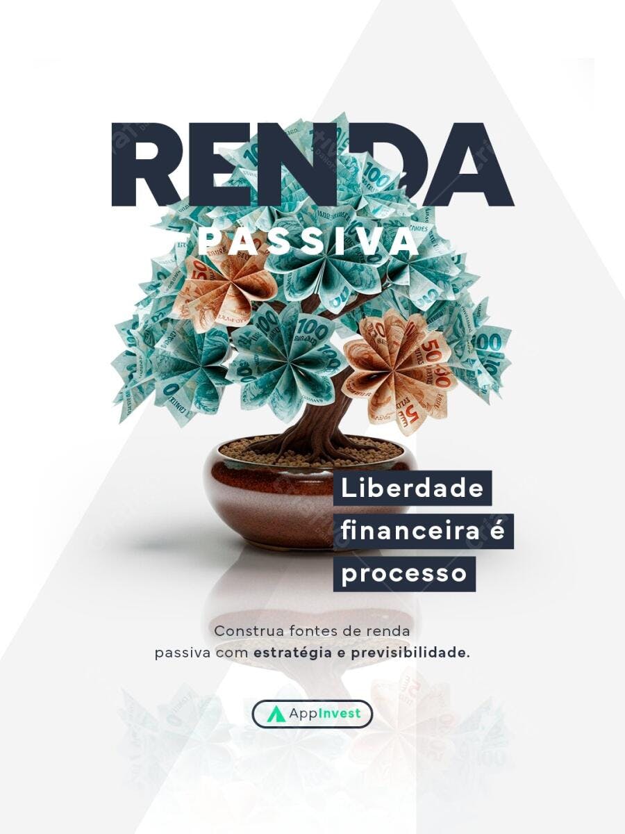 Flyer Renda Passiva Investimentos Financeiros PSD Editável