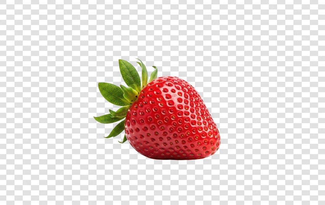 Foto Recortada Morango Vermelho Fresco PNG Fundo Transparente