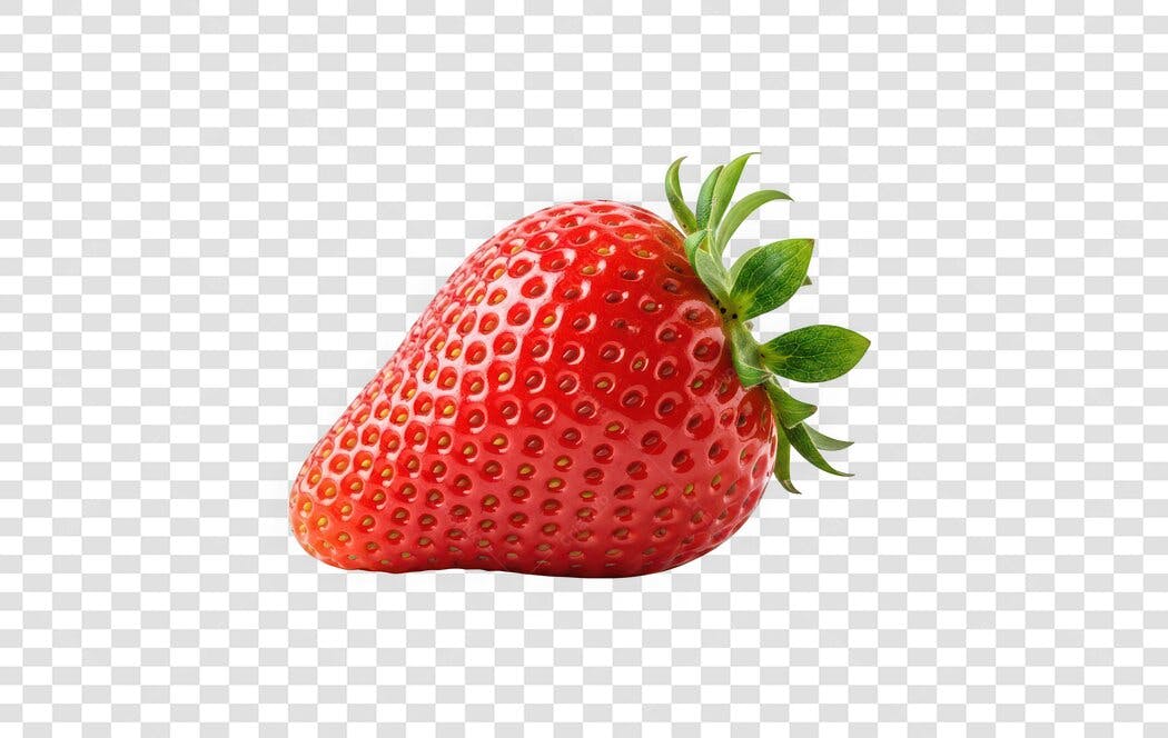 Foto Recortada Morango Vermelho Fresco PNG Fundo Transparente