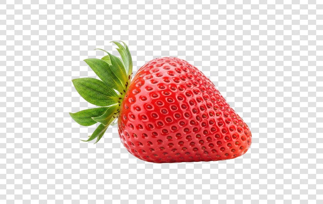 Foto Recortada Morango Vermelho Fruta Fresca PNG Fundo Transparente