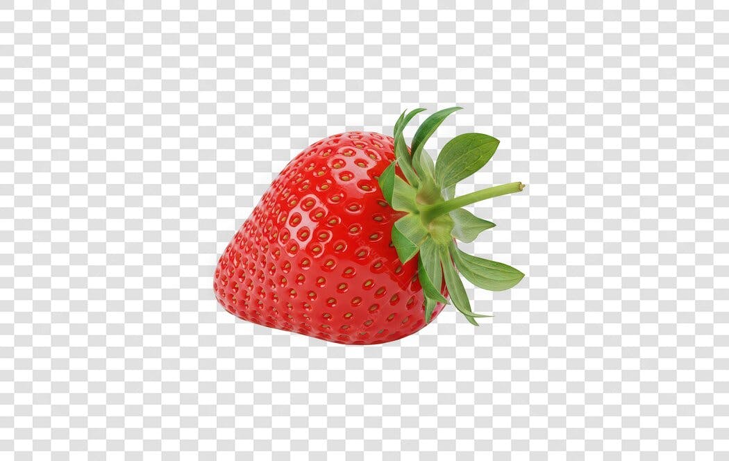 Foto Recortada Morango Vermelho Fruta Fresca PNG Fundo Transparente