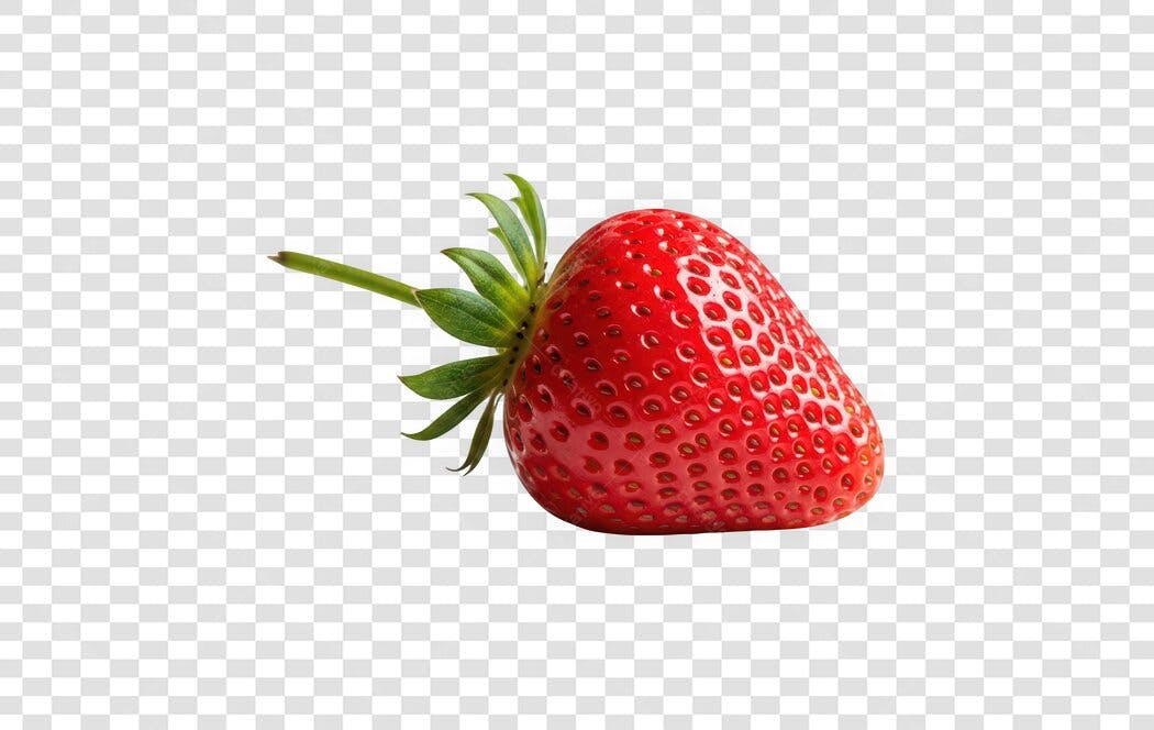 Foto Recortada Morango Vermelho Fruta Fresca PNG Fundo Transparente