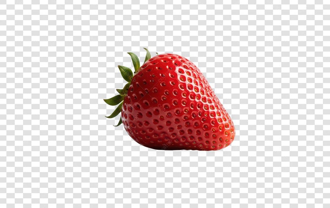 Foto Recortada Morango Vermelho Fruta Fresca PNG Fundo Transparente