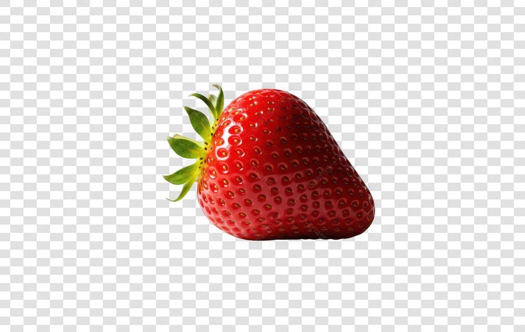 Foto Recortada Morango Vermelho Fruta Fresca PNG Fundo Transparente