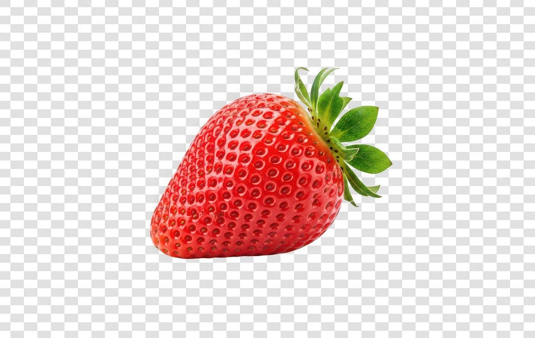 Foto Recortada Morango Vermelho Fruta Fresca PNG Fundo Transparente