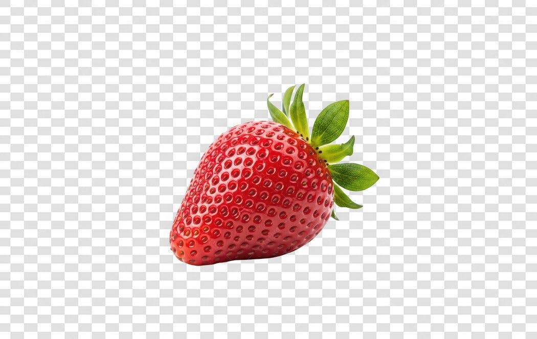 Foto Recortada Morango Vermelho Fruta Fresca PNG Fundo Transparente
