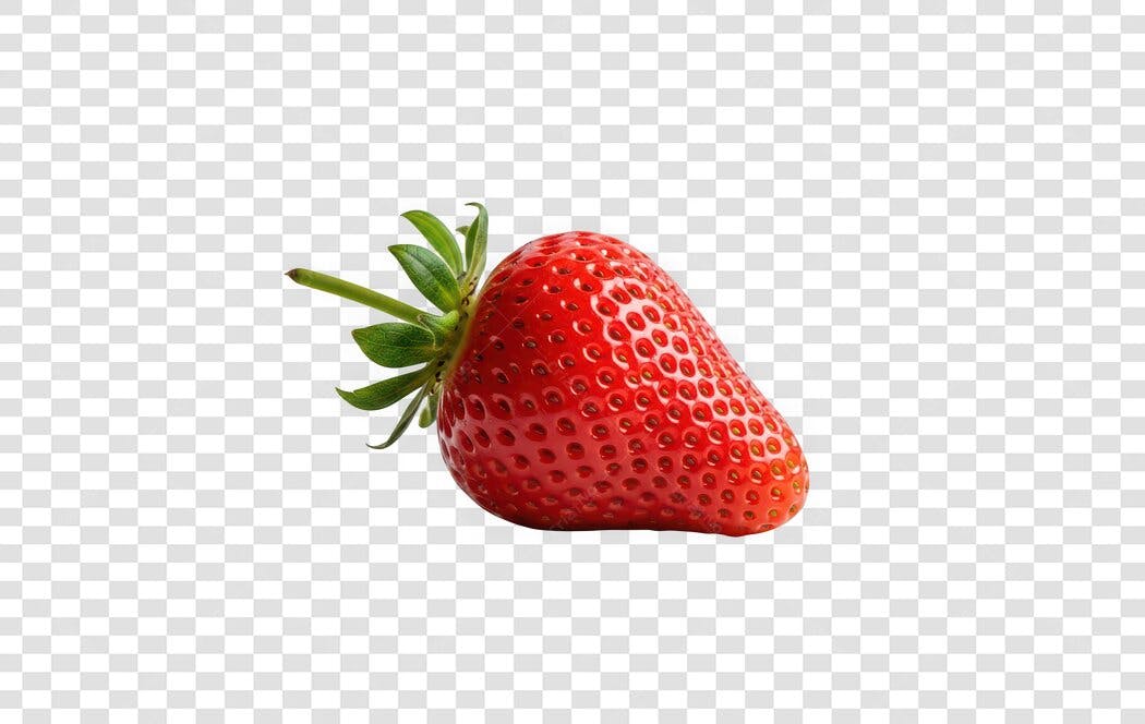 Foto Recortada Morango Vermelho Fruta PNG Fundo Transparente
