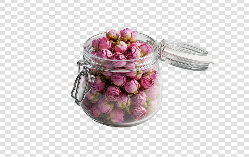 Foto Recortada Rosas Miniatura Jarra Vidro PNG Fundo Transparente