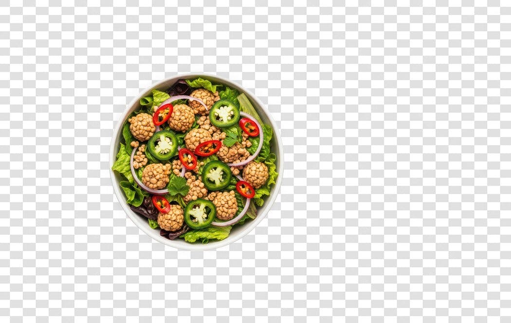 Foto Recortada Salada Fitness Saudável PNG Fundo Transparente
