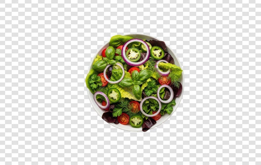 Foto Recortada Salada Fresca Saudável PNG Fundo Transparente