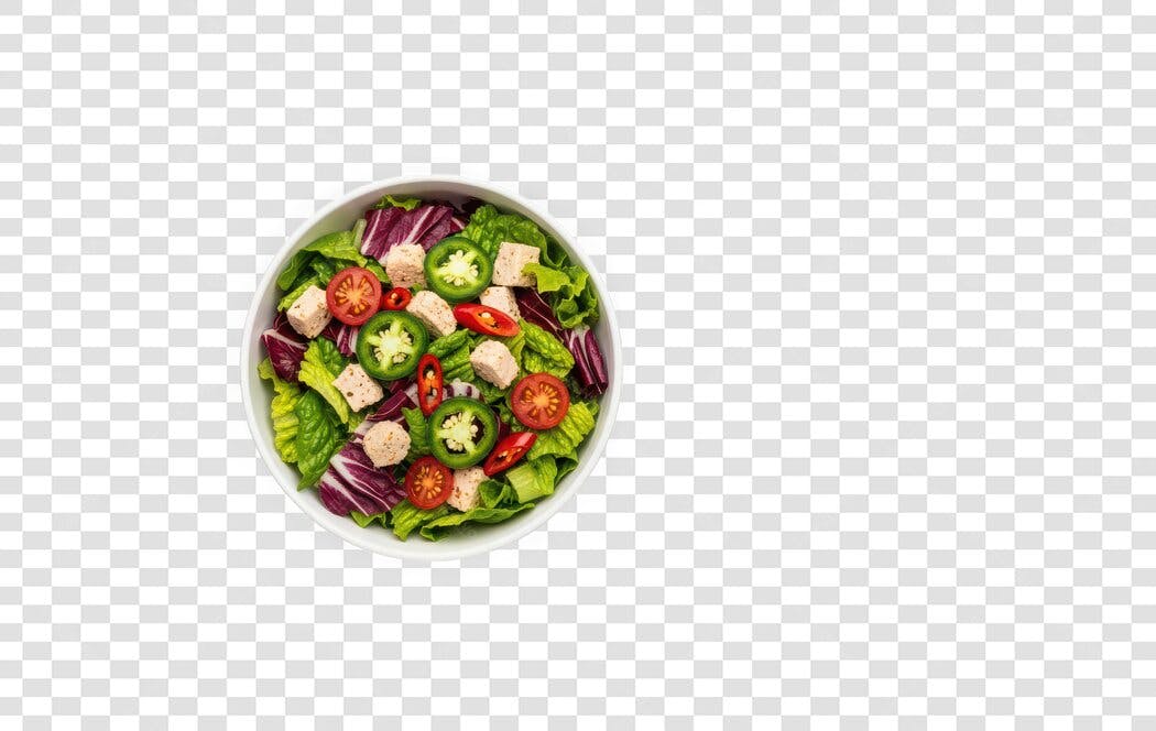 Foto Recortada Salada Fresca Saudável PNG Fundo Transparente
