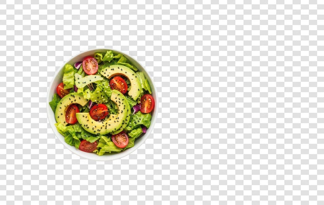 Foto Recortada Salada Fresca Saudável Tigela PNG Fundo Transparente