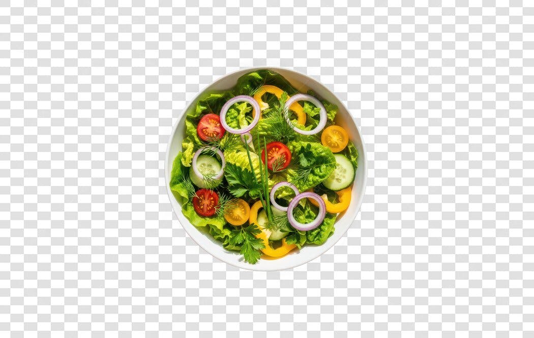 Foto Recortada Salada Fresca Vegetais Saudável PNG Fundo Transparente