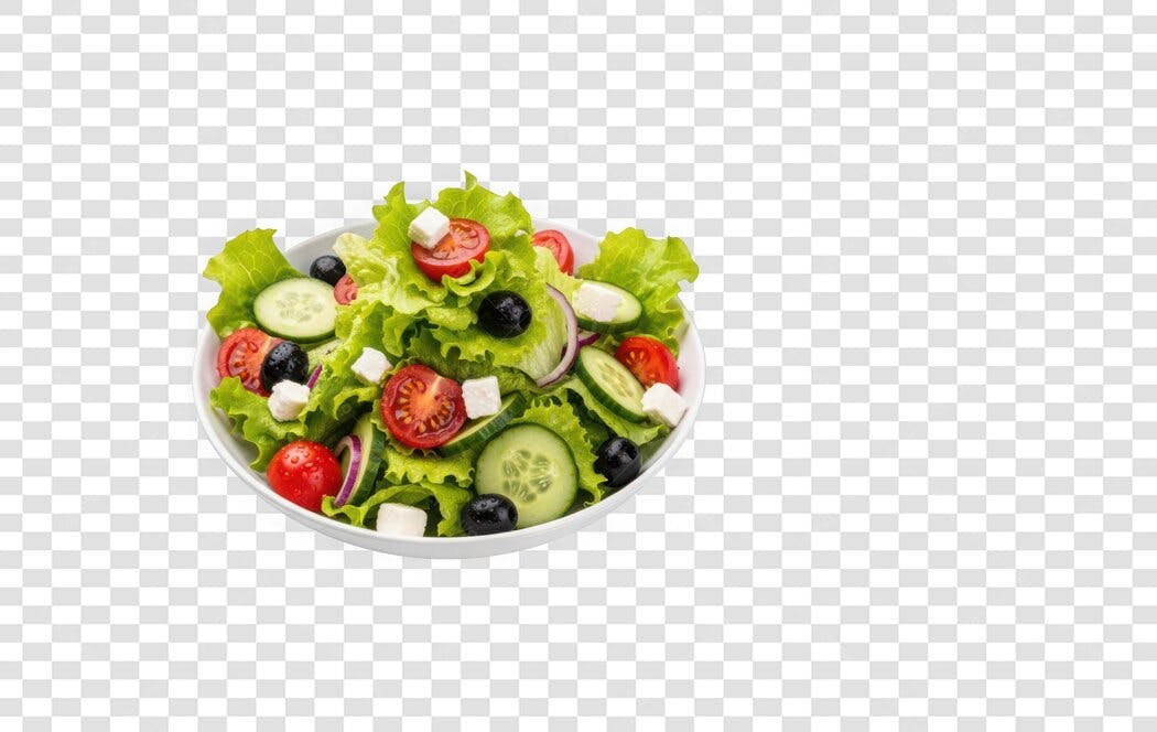 Foto Recortada Salada Grega Saudável PNG Fundo Transparente