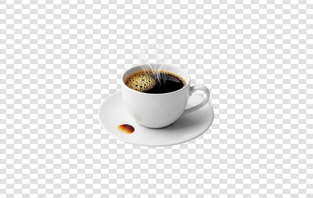 Foto Recortada Xícara Café Quente Vapor PNG Fundo Transparente