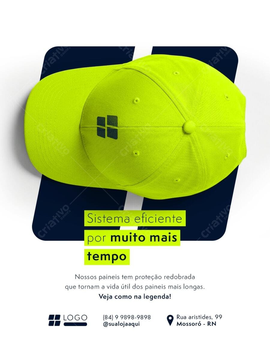 Mockup Boné Amarelo Neon PSD Editável