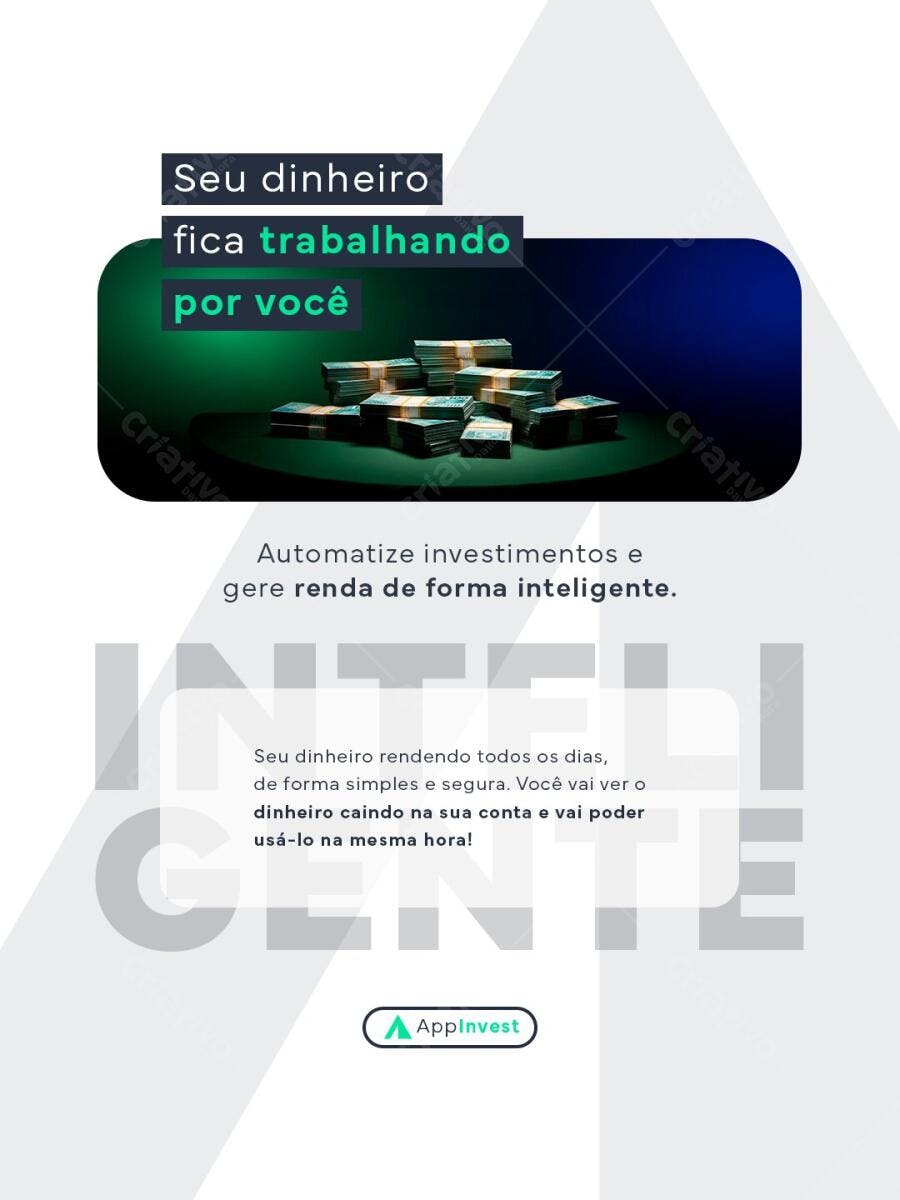 Post Instagram Investimentos Financeiros PSD Editável