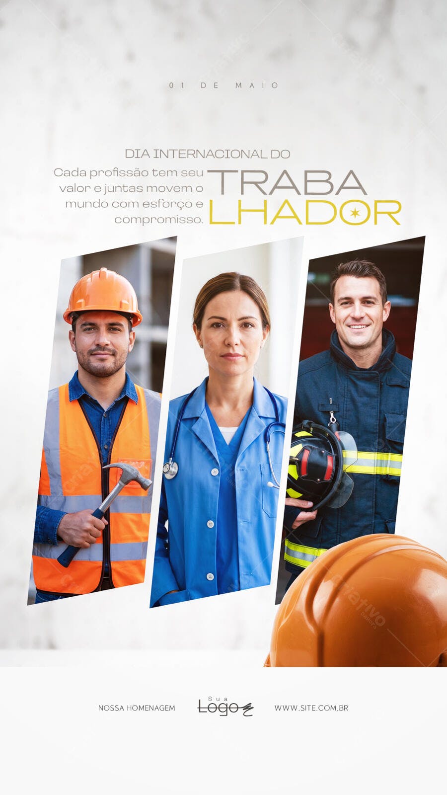 Story Dia do Trabalhador 1 de Maio PSD Editável